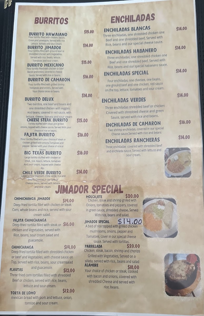 jimador Mexican grill Photo Menu 2