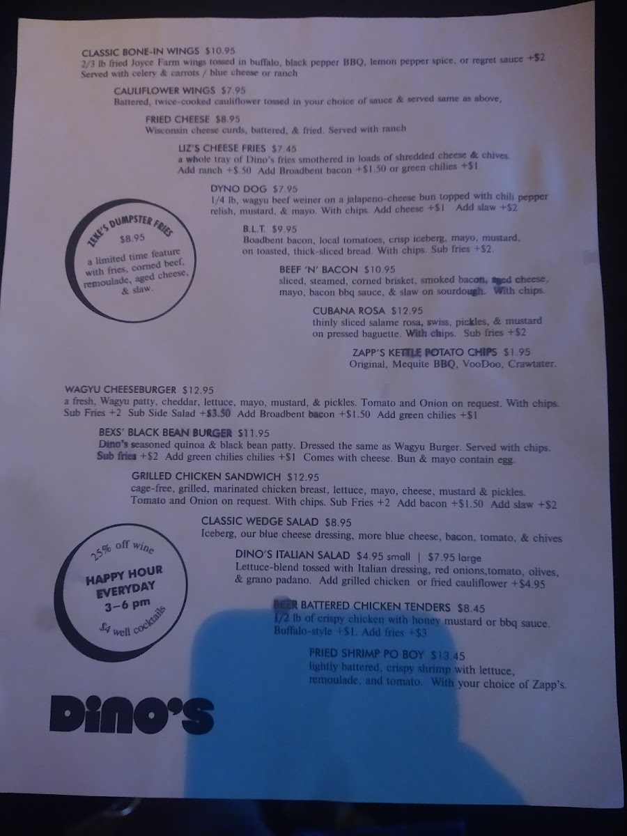 Dino's Photo Menu 2