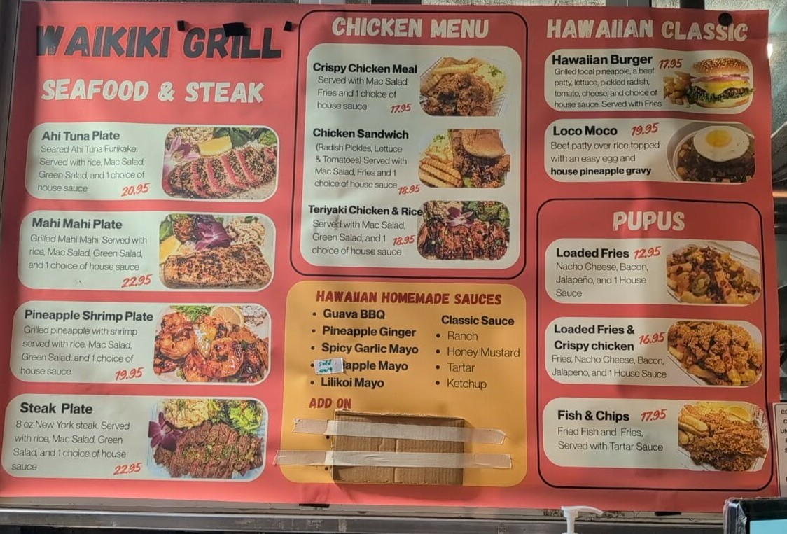 Waikiki Grill Photo Menu 4
