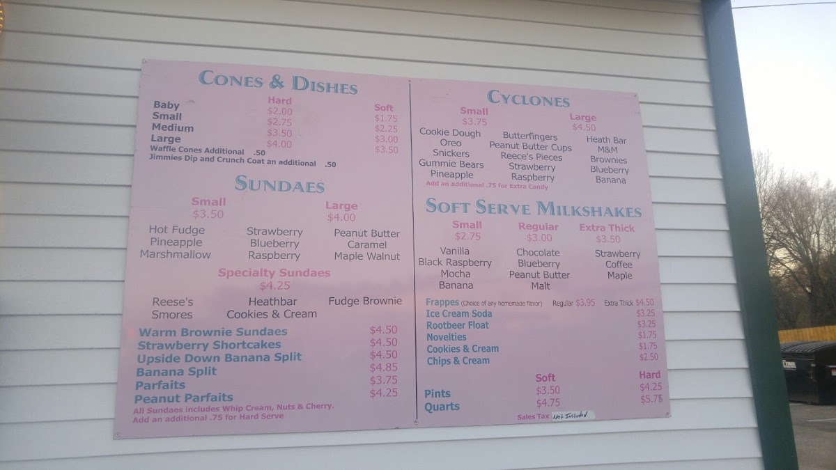 Smiley's Ice Cream Shoppe Photo Menu 4