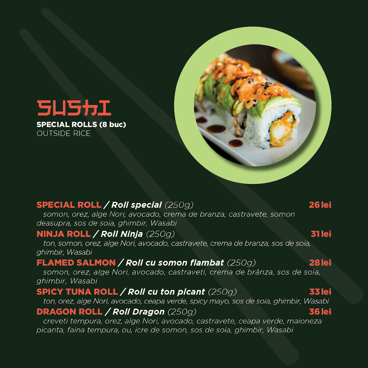 Capricci Sushi Photo Menu 1