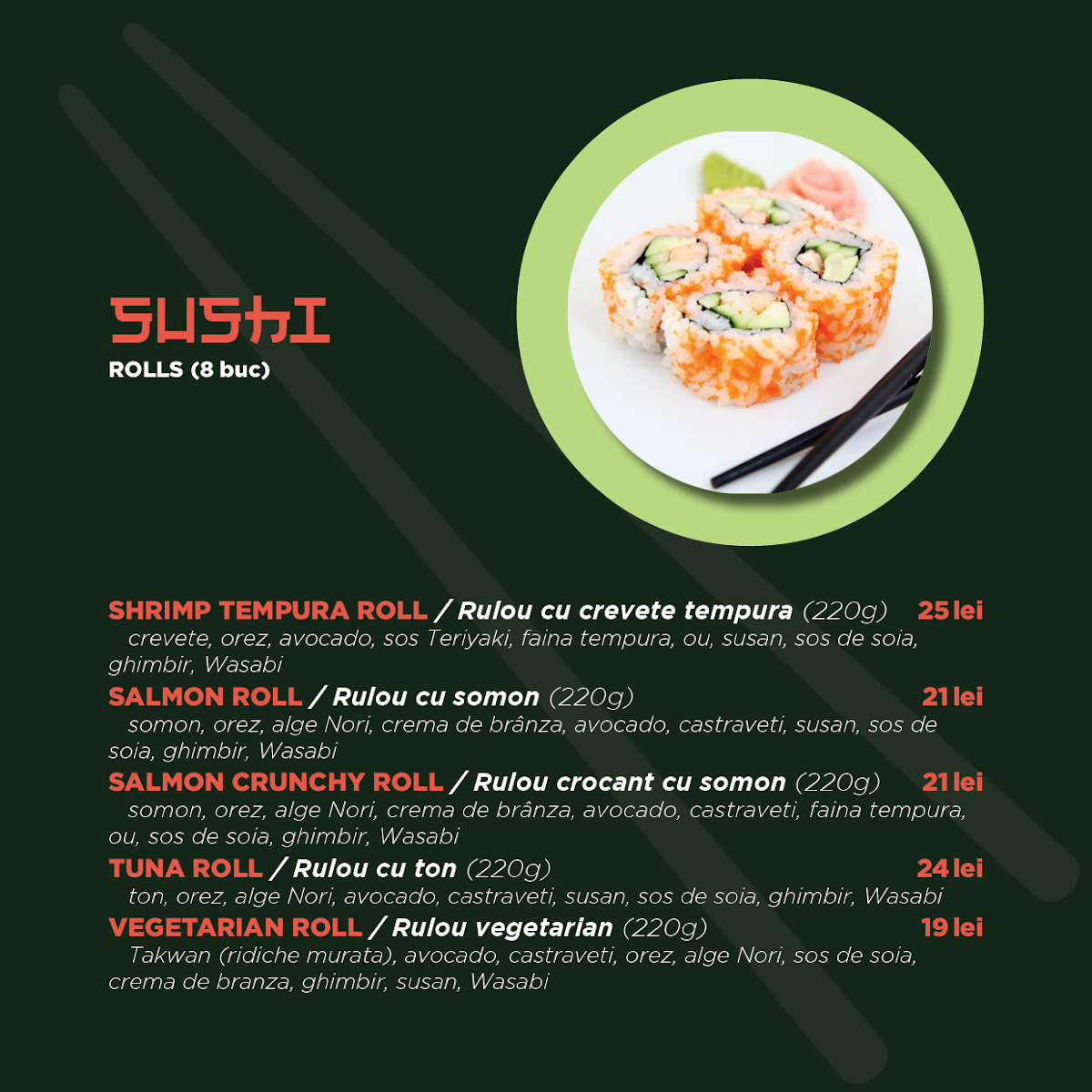 Capricci Sushi Photo Menu 2