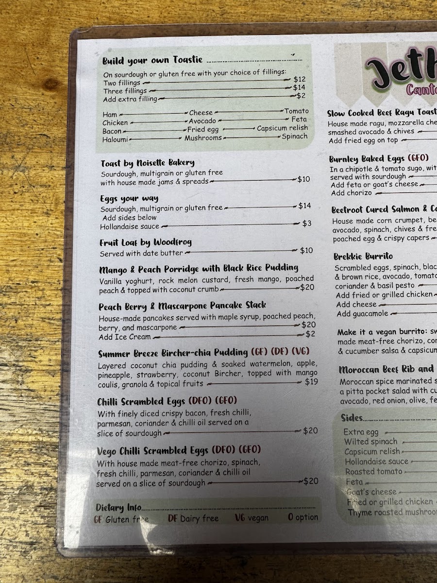 Jethro Canteen Photo Menu 3