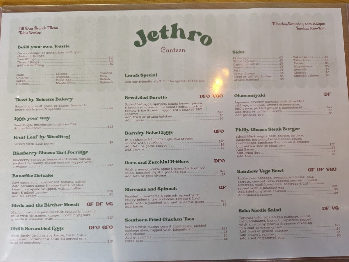 Jethro Canteen Photo Menu 6