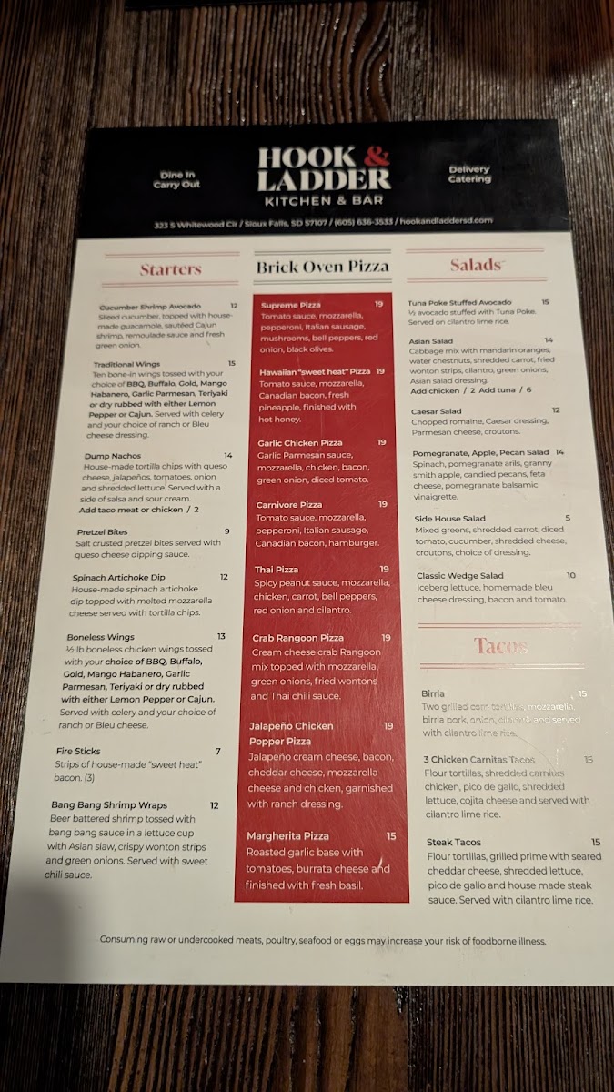 Hook & Ladder Kitchen and Bar Photo Menu 5