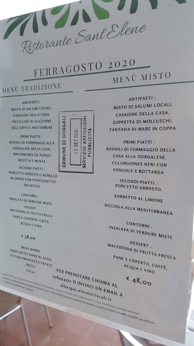 Hotel Ristorante Sant'Elene Photo Menu 5
