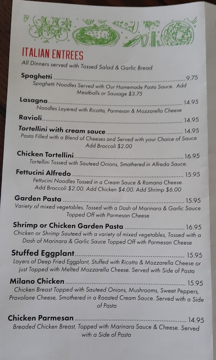 Cartoni's Pizza Photo Menu 1
