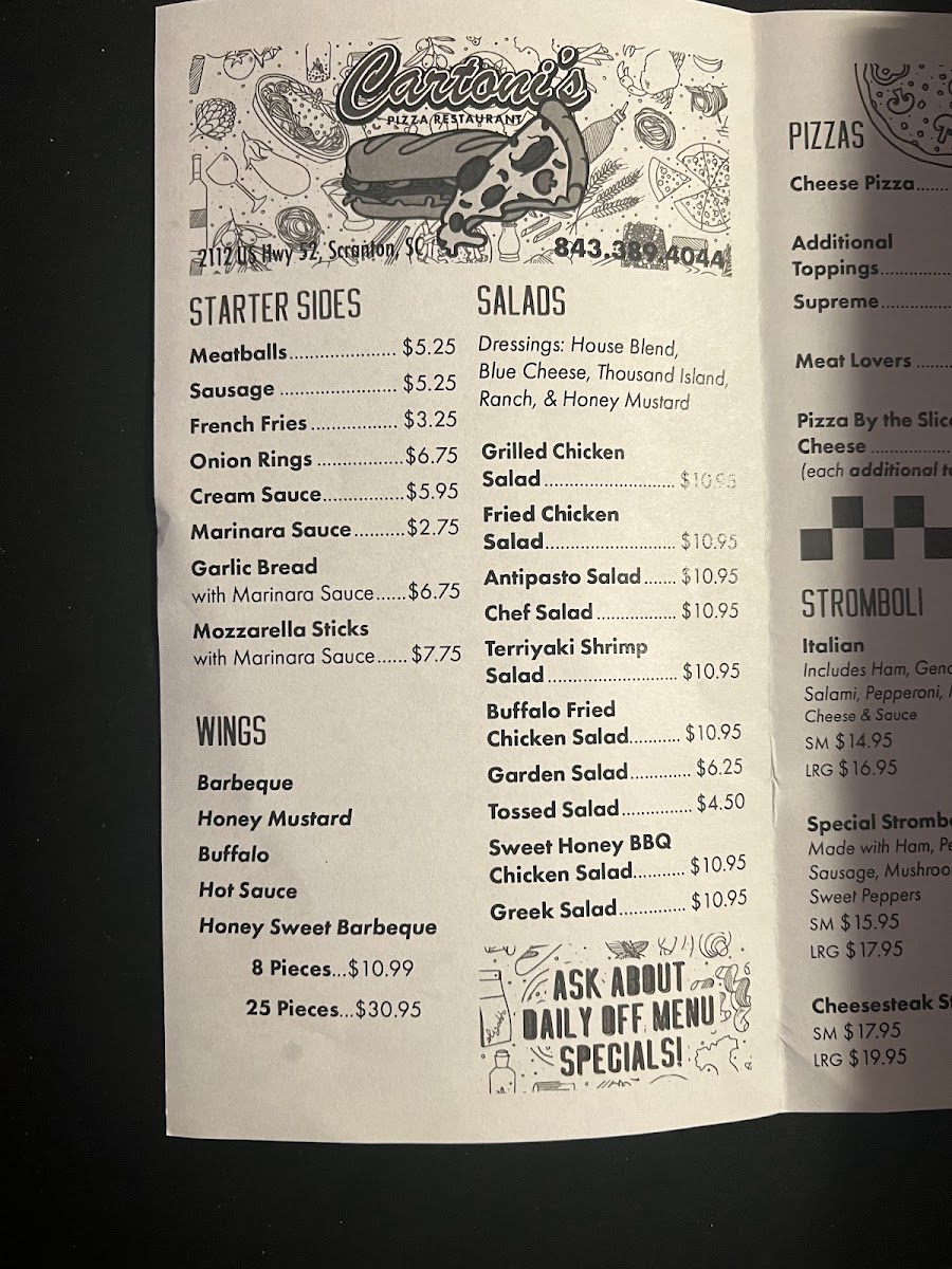 Cartoni's Pizza Photo Menu 4
