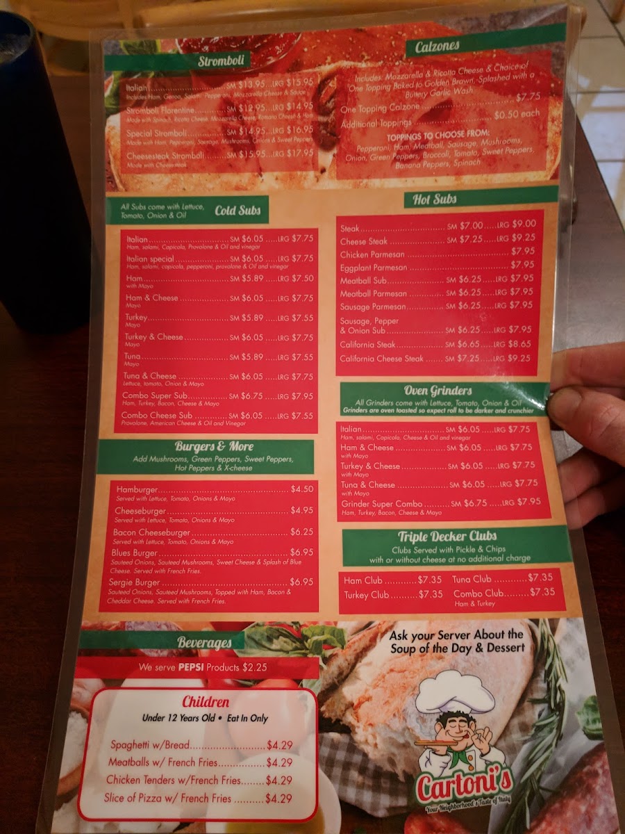 Cartoni's Pizza Photo Menu 8