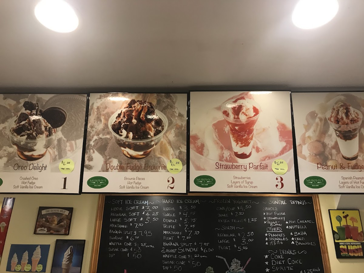Murphy's Ice Cream Parlour Photo Menu 2