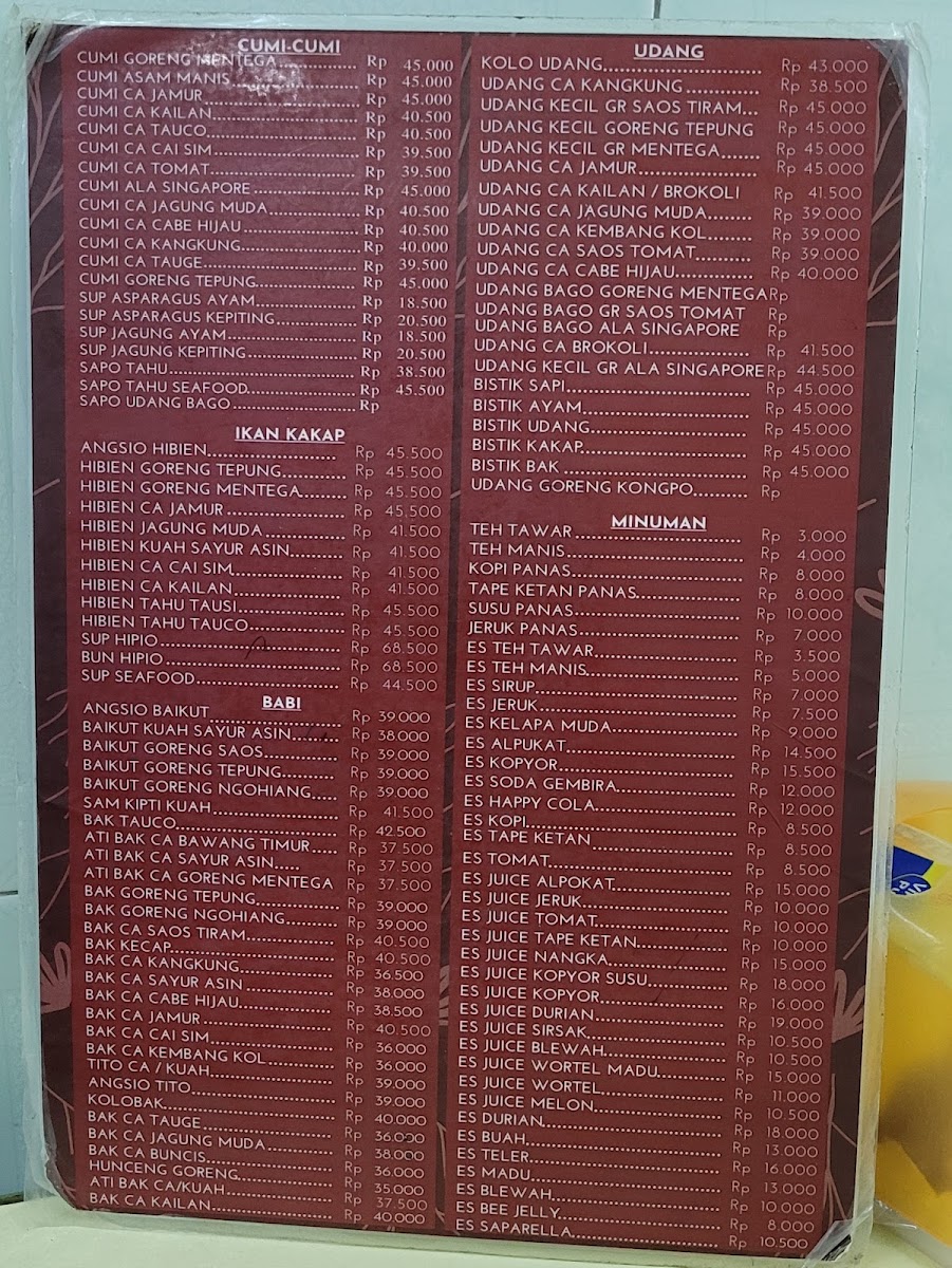 Rumah Makan Gajah Jaya Photo Menu 5