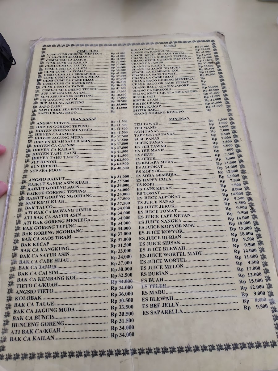 Rumah Makan Gajah Jaya Photo Menu 9