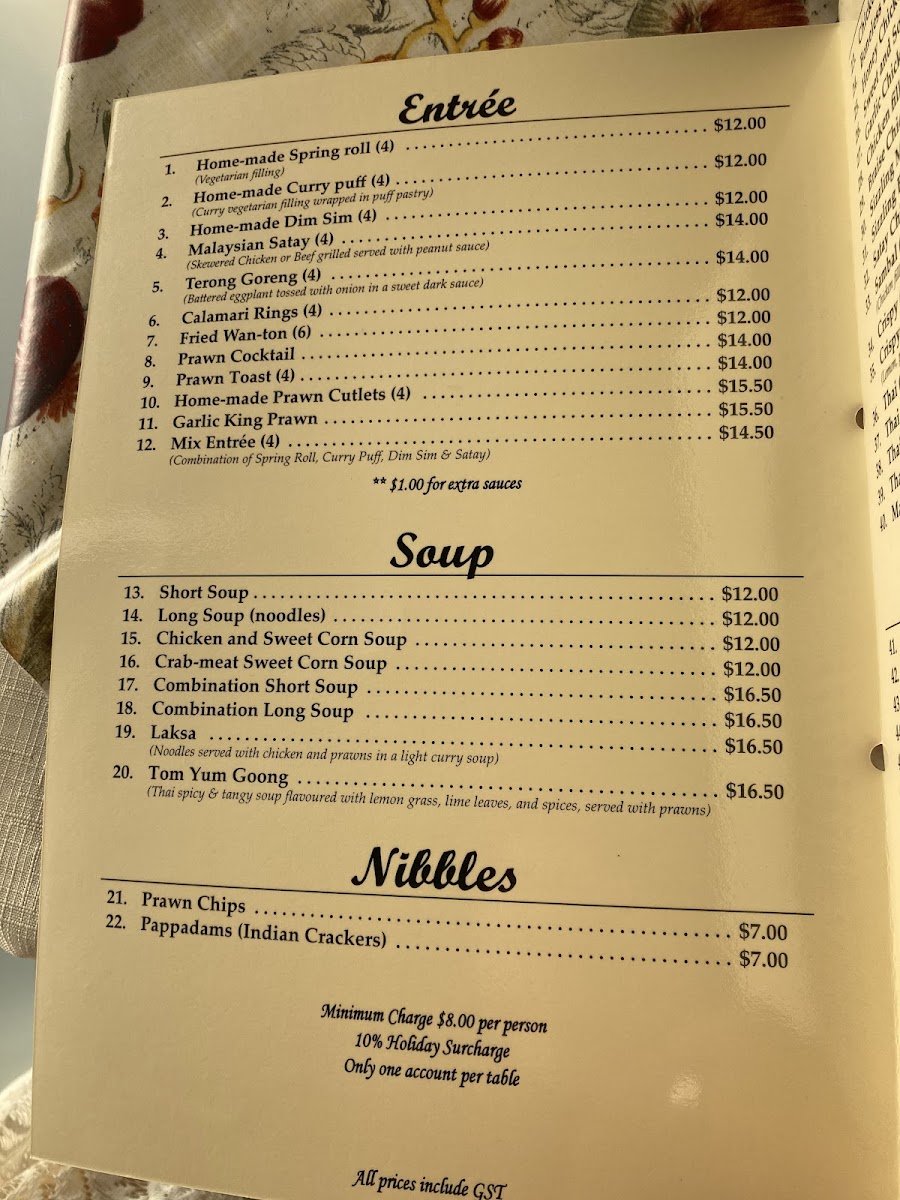 Bunga Raya Chinese Restaurant Photo Menu 7