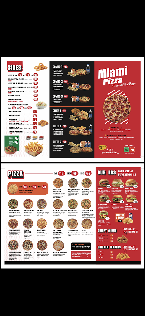 Miami Pizza Photo Menu 1