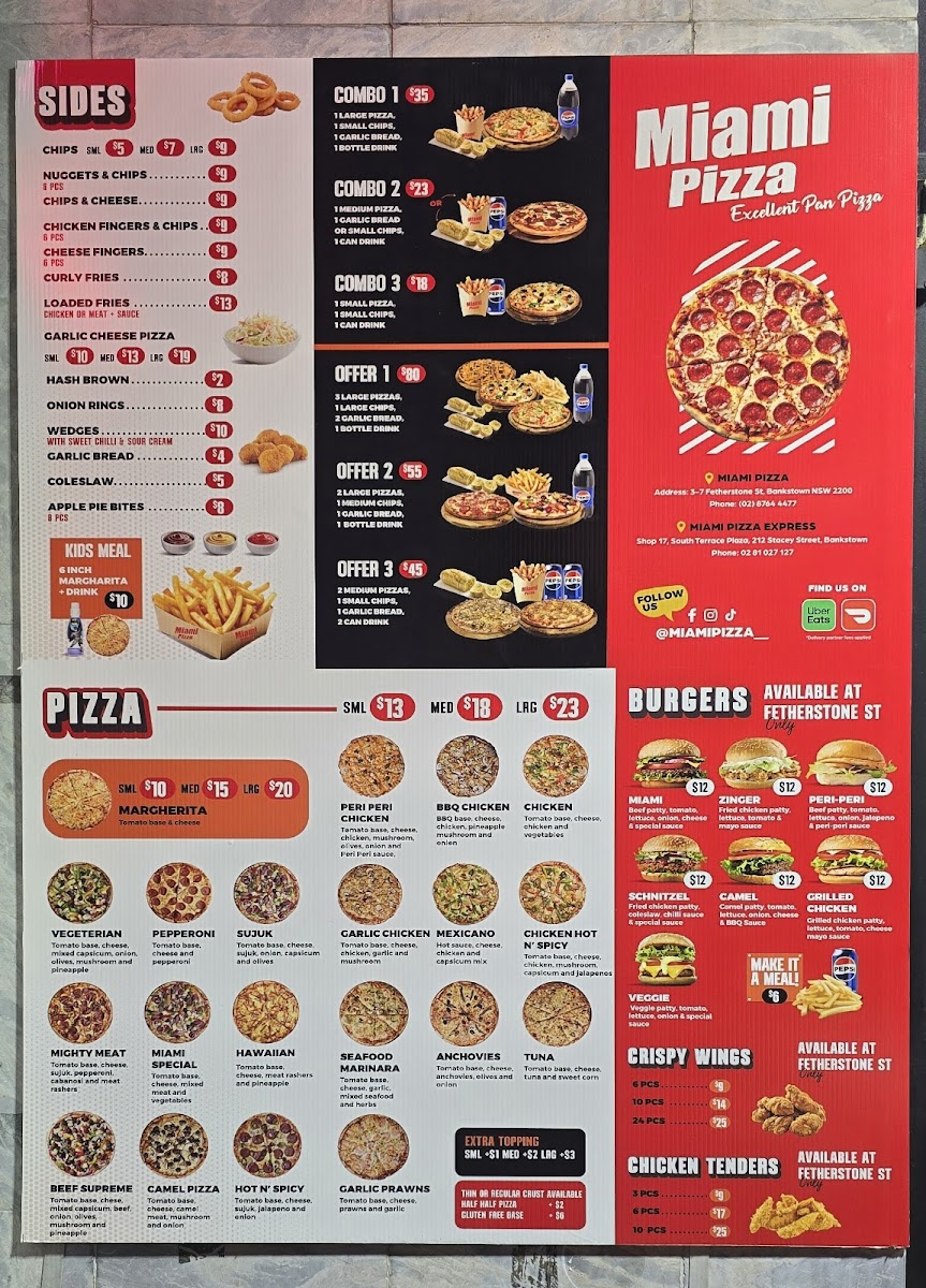 Miami Pizza Photo Menu 2