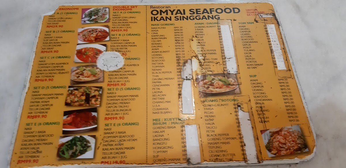 Omyai Seafood & Western Photo Menu 2