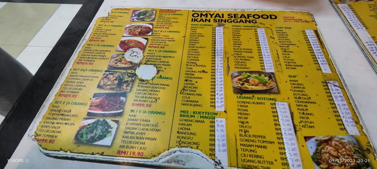Omyai Seafood & Western Photo Menu 4