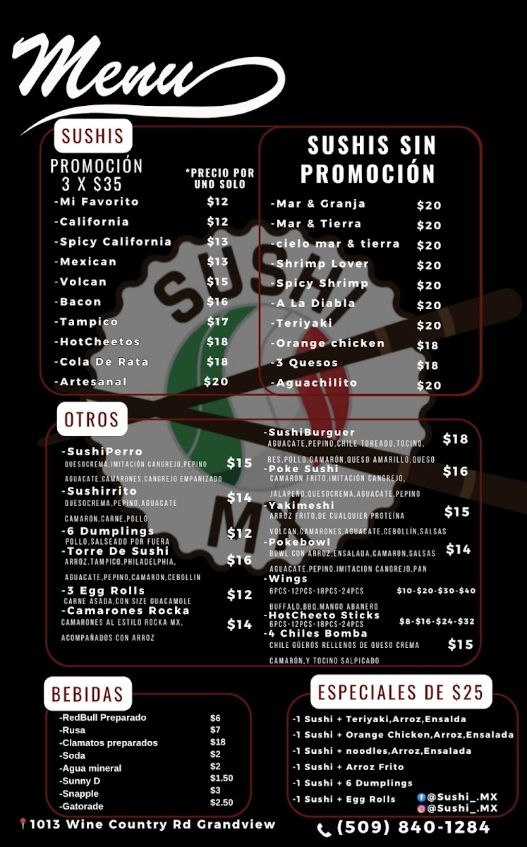 Sushi MX Photo Menu 1
