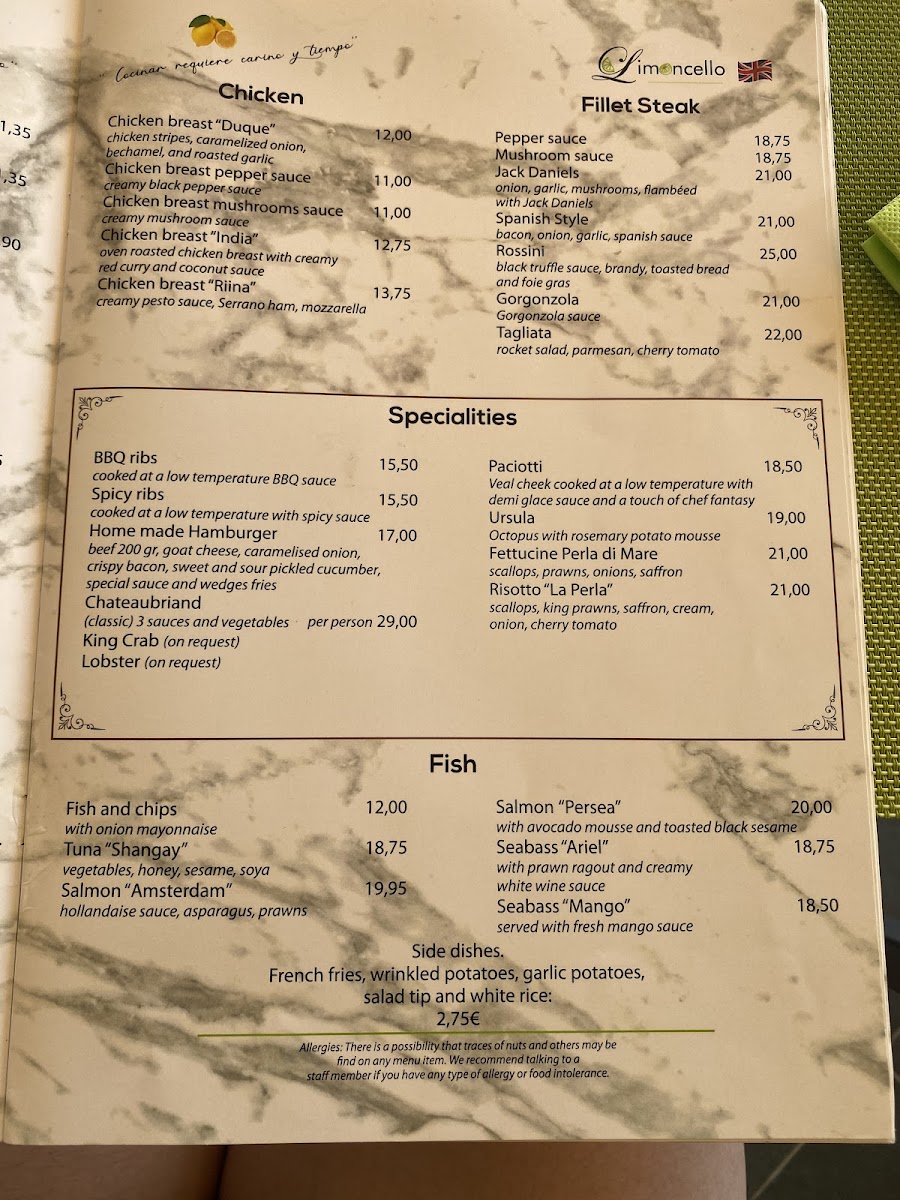 Limoncello Photo Menu 10