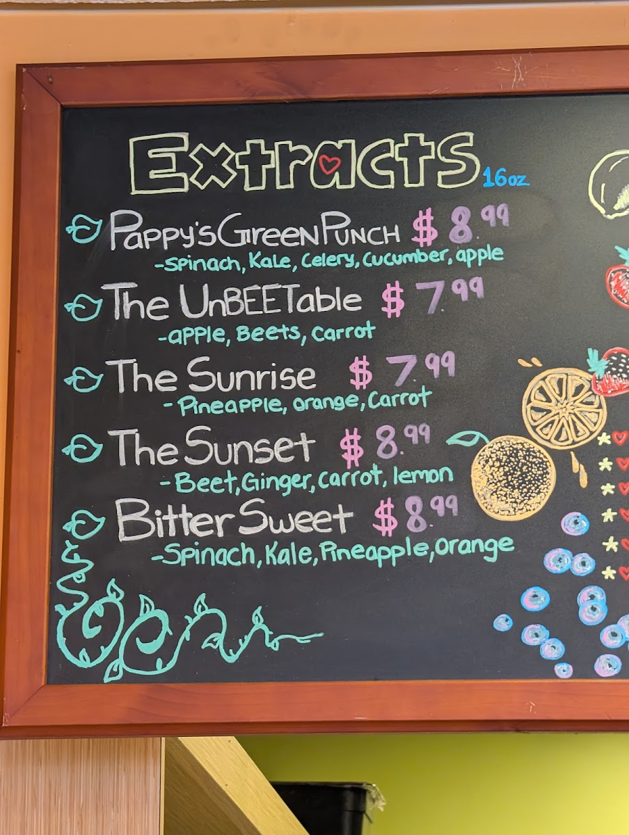 Pappy's Juice Bar Photo Menu 3