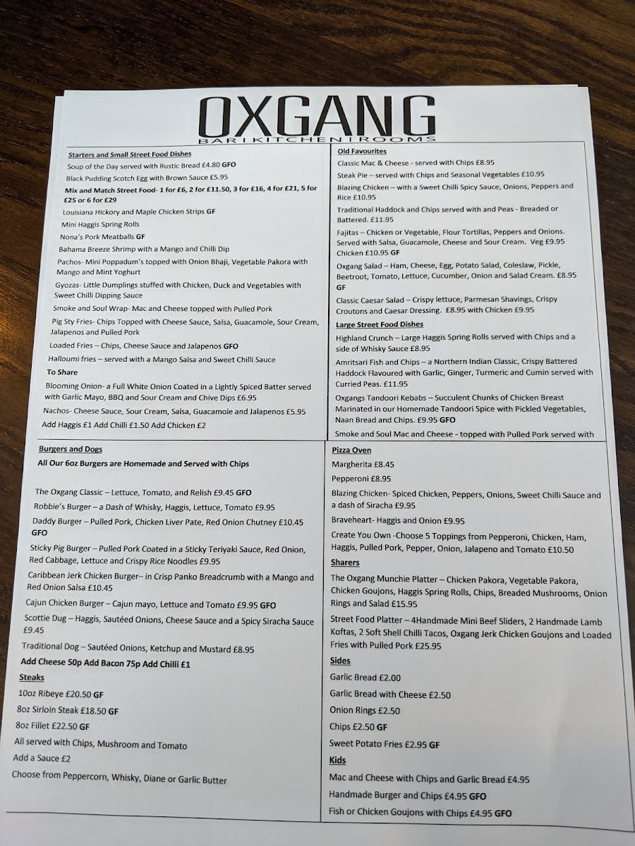 The Oxgang Kitchen | Bar | Rooms Photo Menu 3