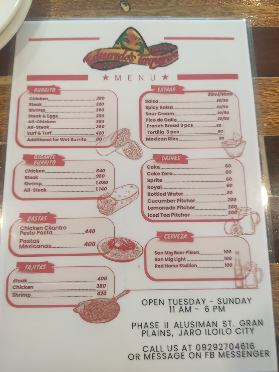 Eduardo's Taqueria Photo Menu 1
