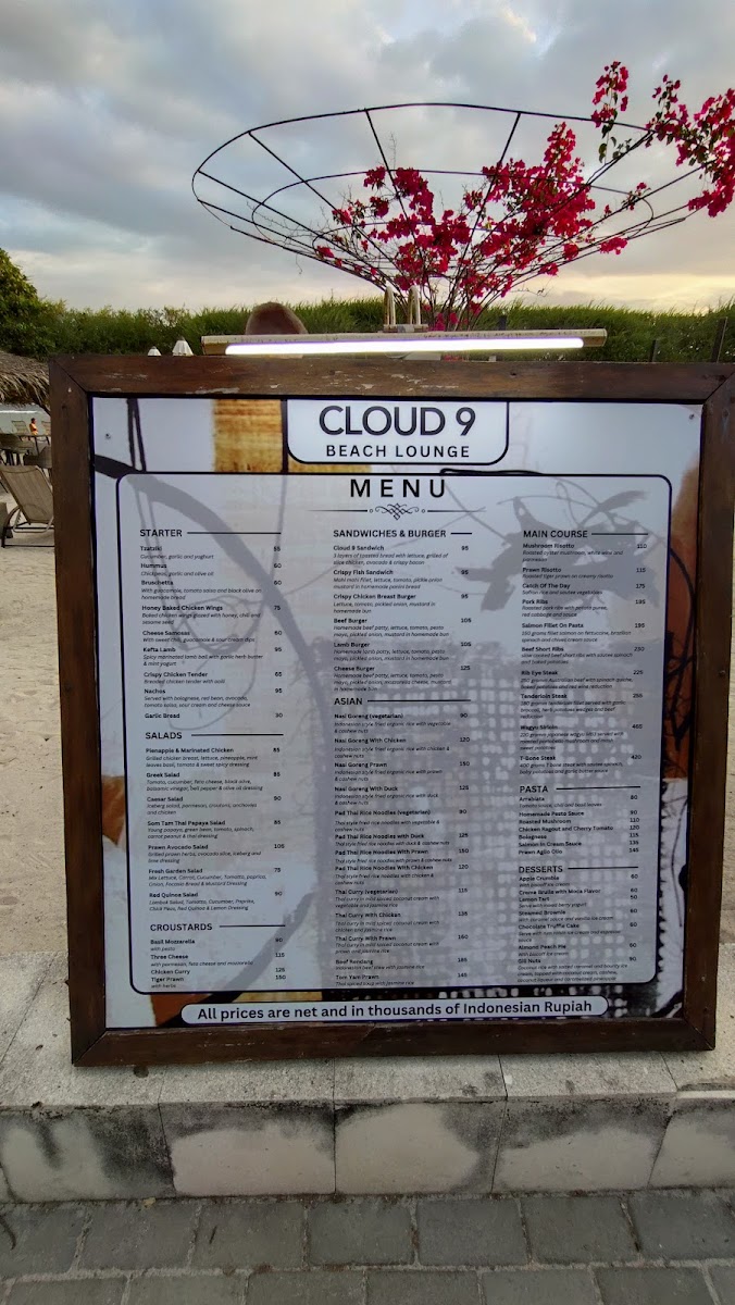 Cloud 9 Restaurant and Bar Photo Menu 5