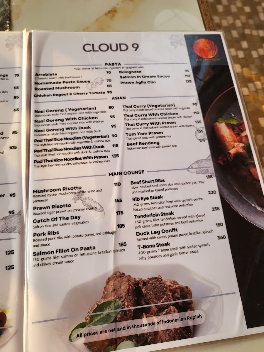 Cloud 9 Restaurant and Bar Photo Menu 9