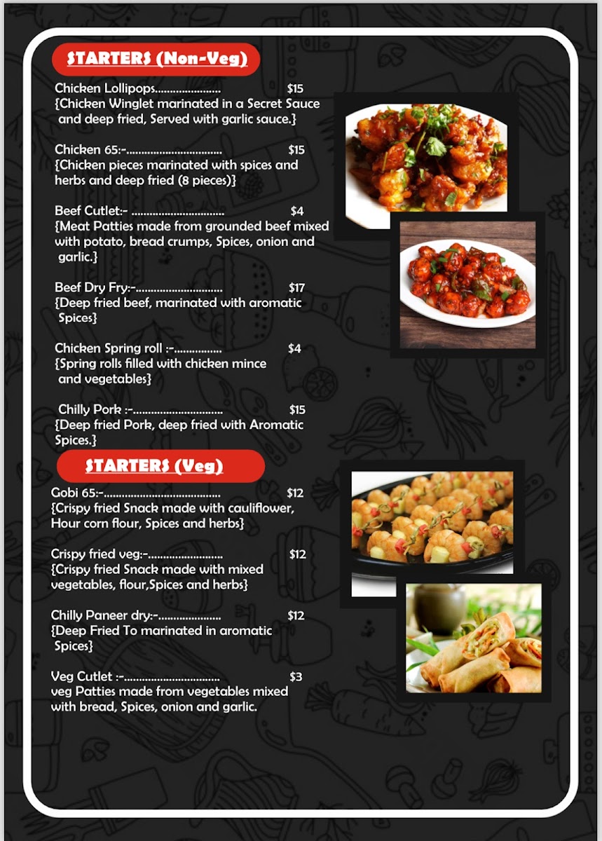 Mallu's Corner.NZ Indian Restaurant & Catering Hamilton Photo Menu 2
