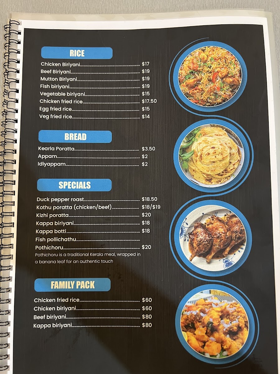 Mallu's Corner.NZ Indian Restaurant & Catering Hamilton Photo Menu 4