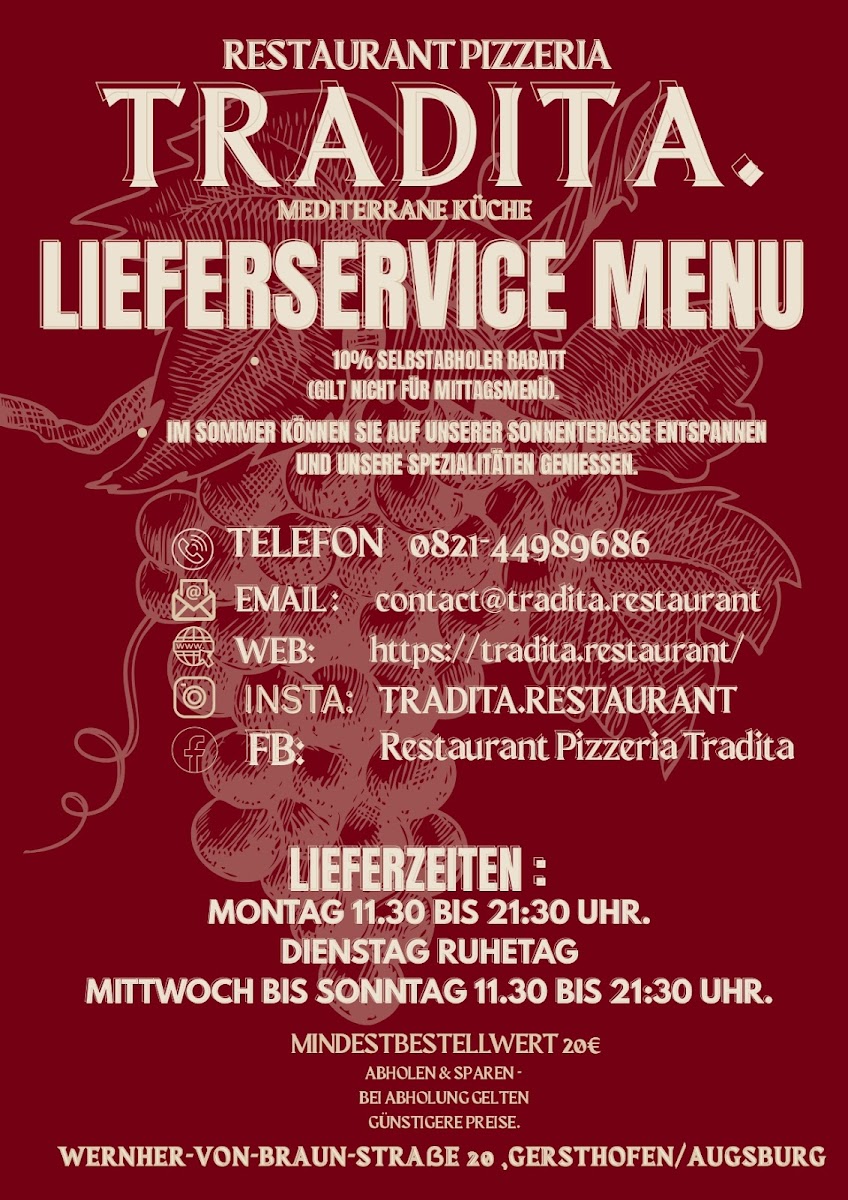 RESTAURANT PIZZERIA TRADITA Photo Menu 9