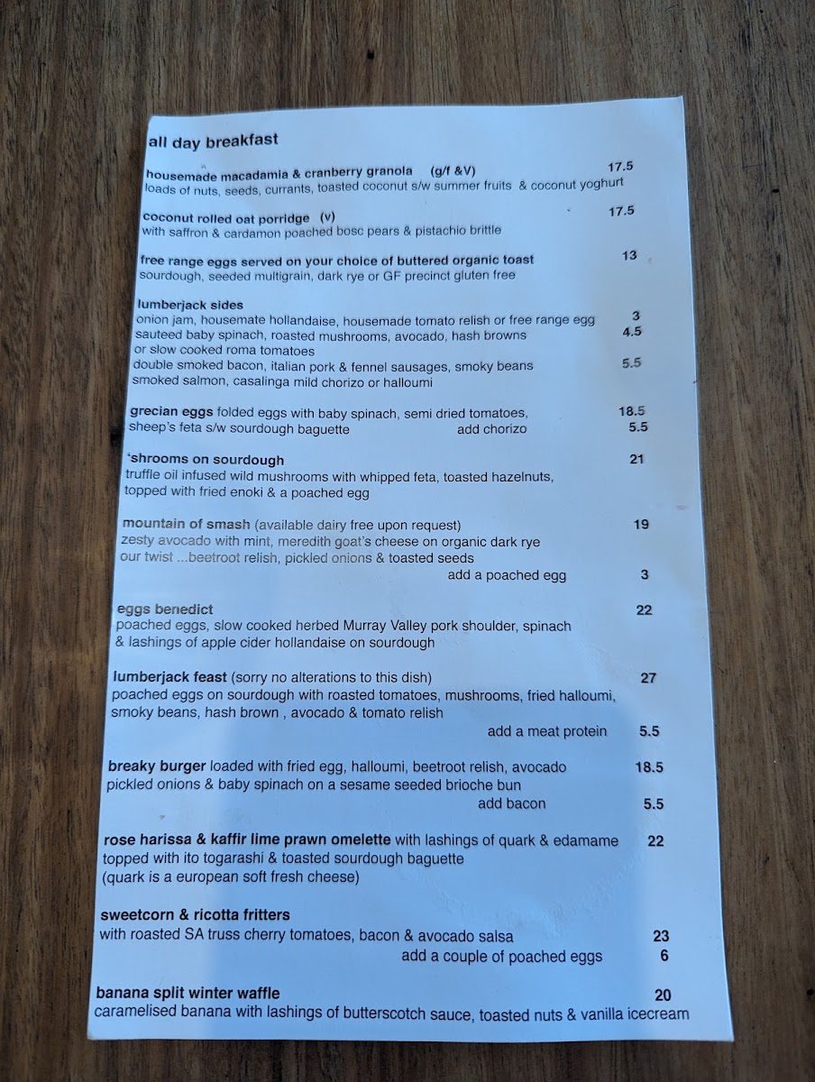 Lumberjack Photo Menu 2