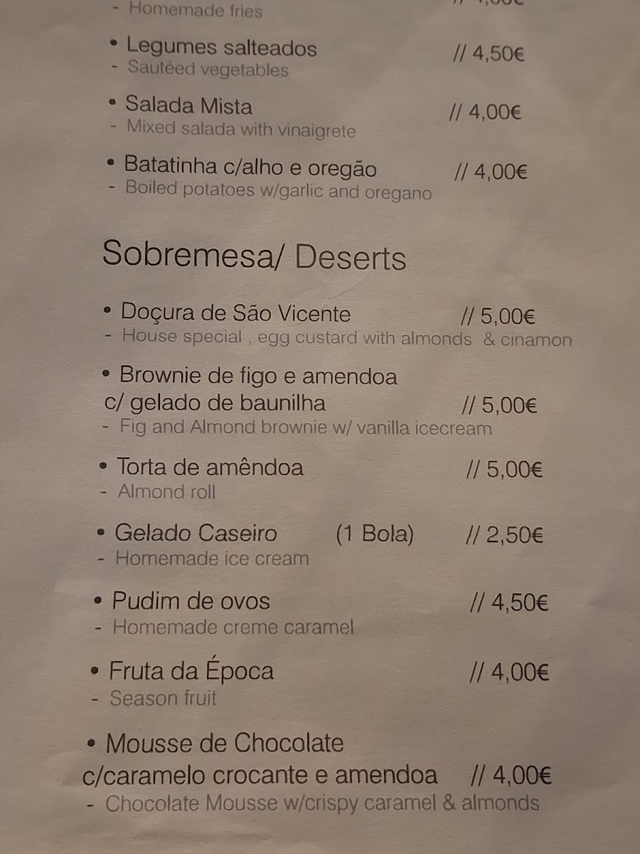 A Tasca Photo Menu 1