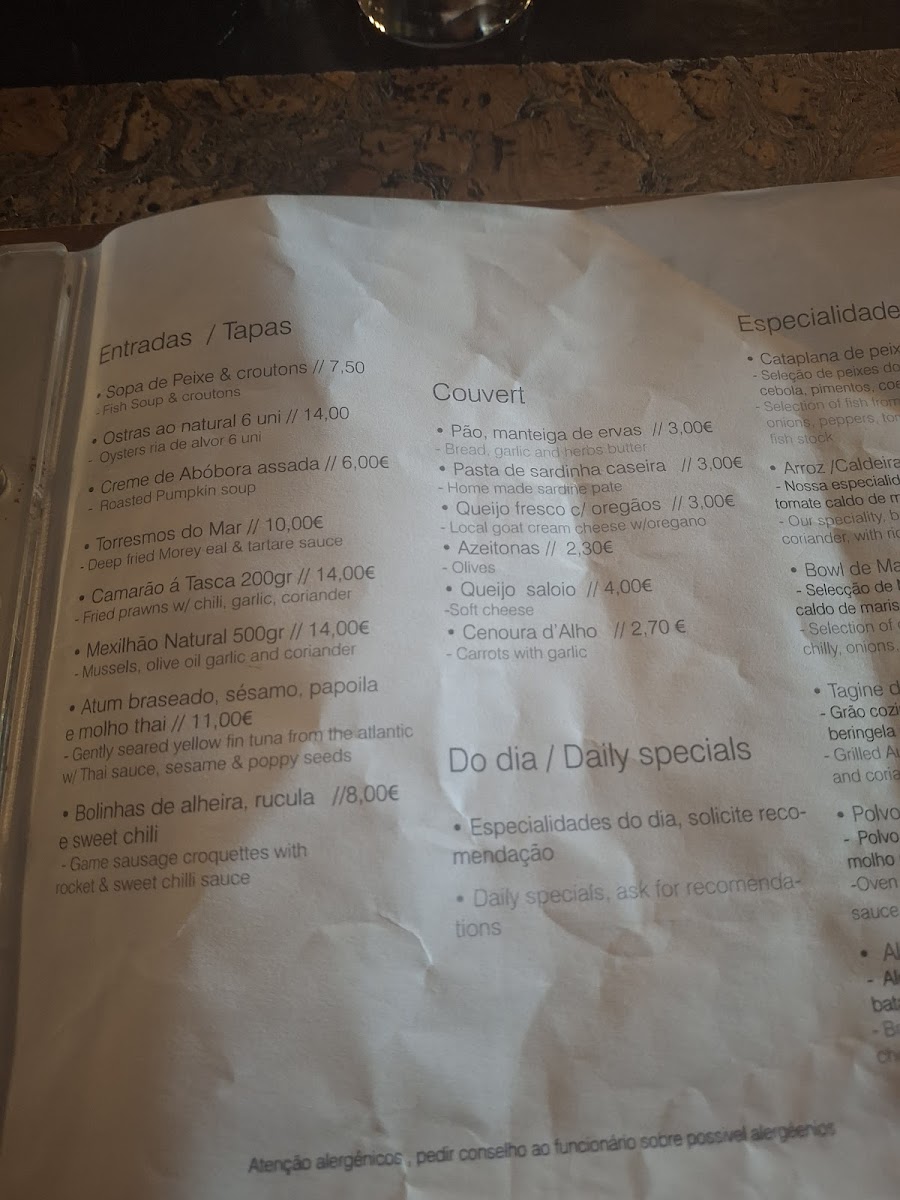A Tasca Photo Menu 5