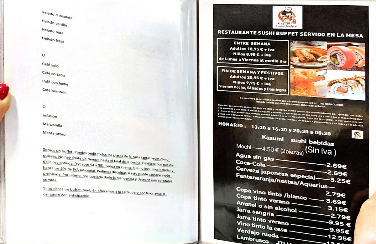 Kasumi Sushi Buffet Photo Menu 2
