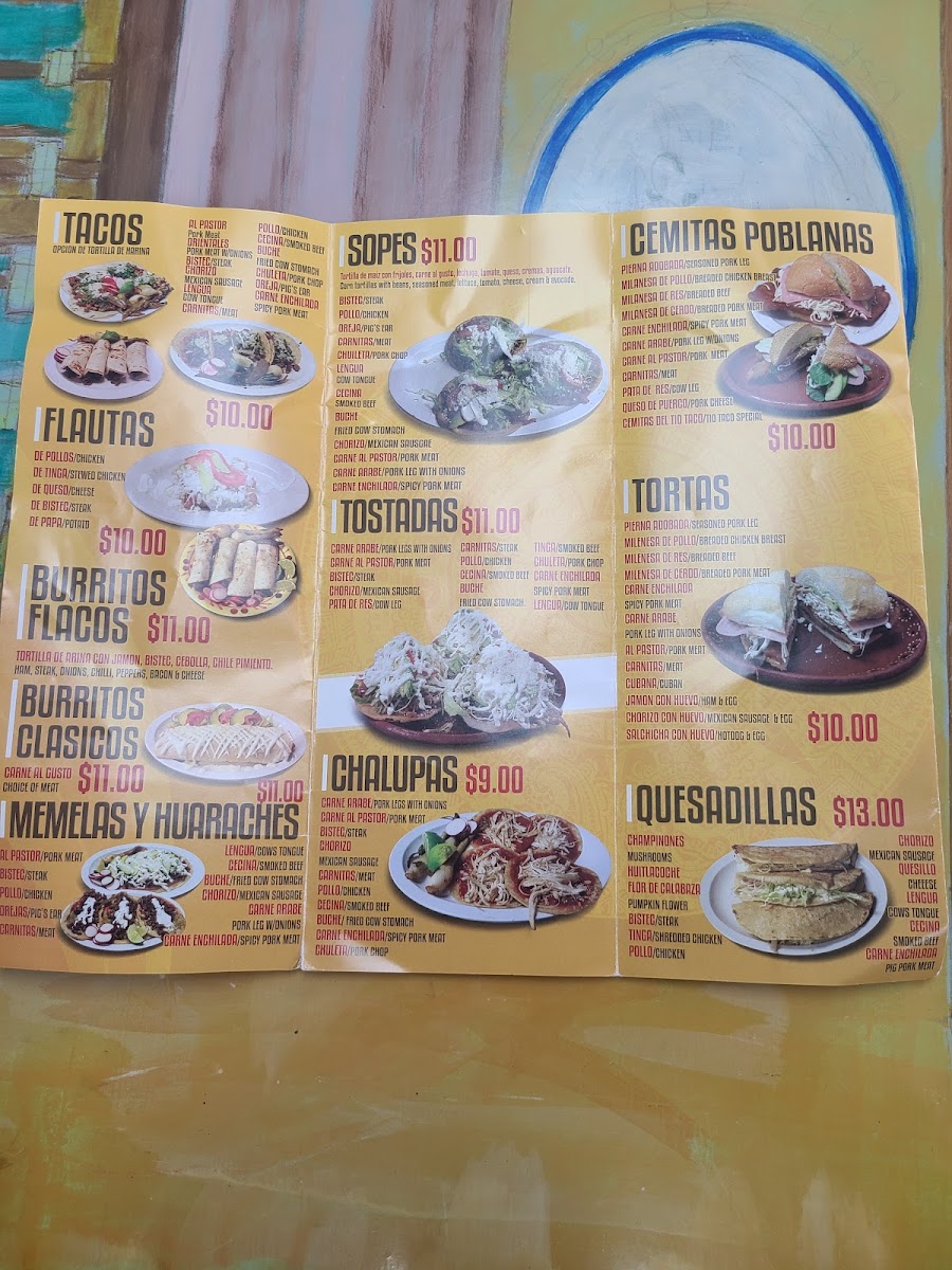 El Tio Taco Photo Menu 1
