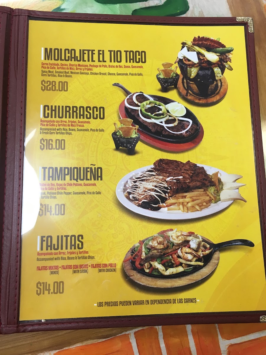 El Tio Taco Photo Menu 3