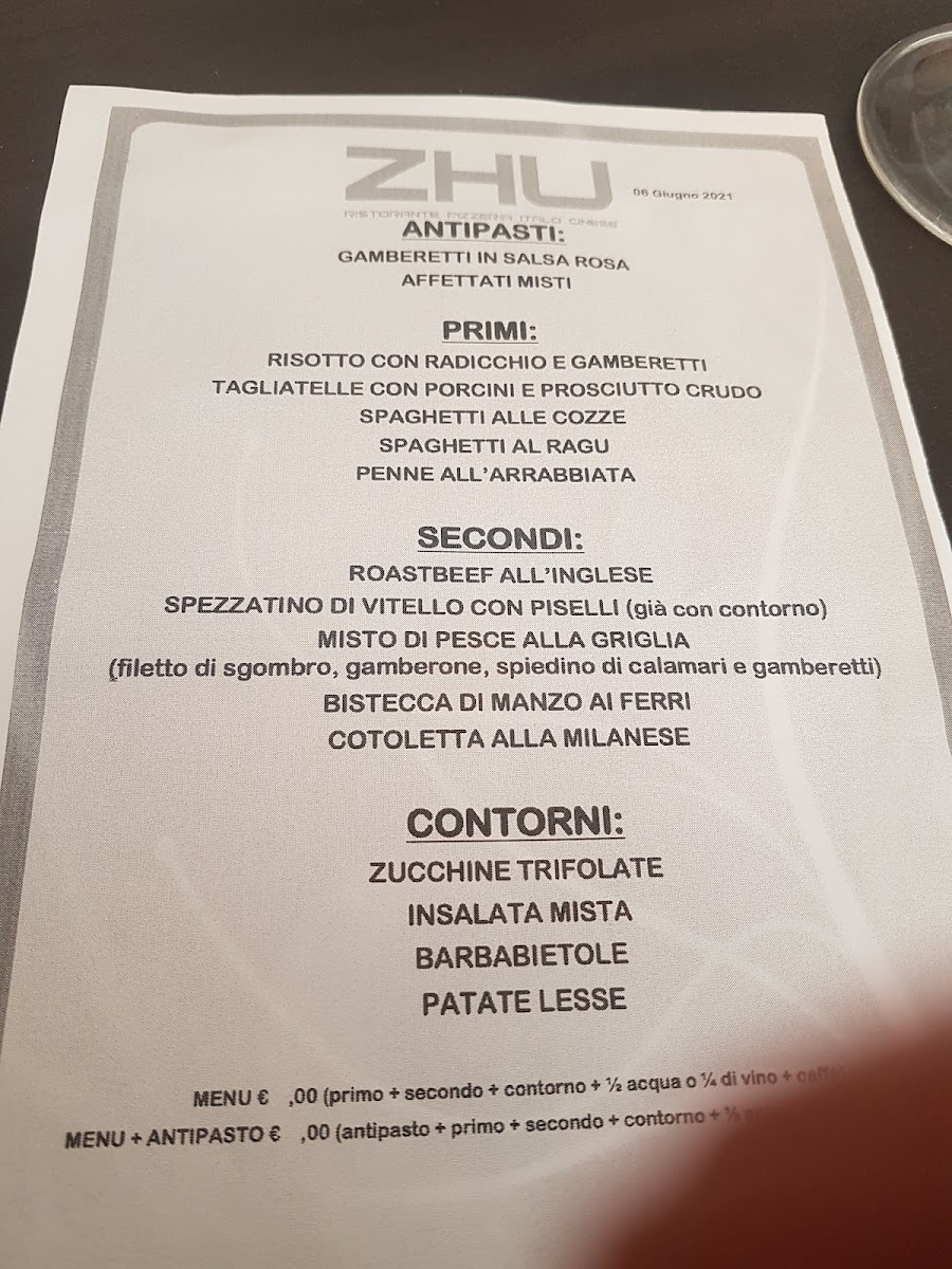 Ristorante Pizzeria Italo Cinese di Zhu Maochao Photo Menu 2