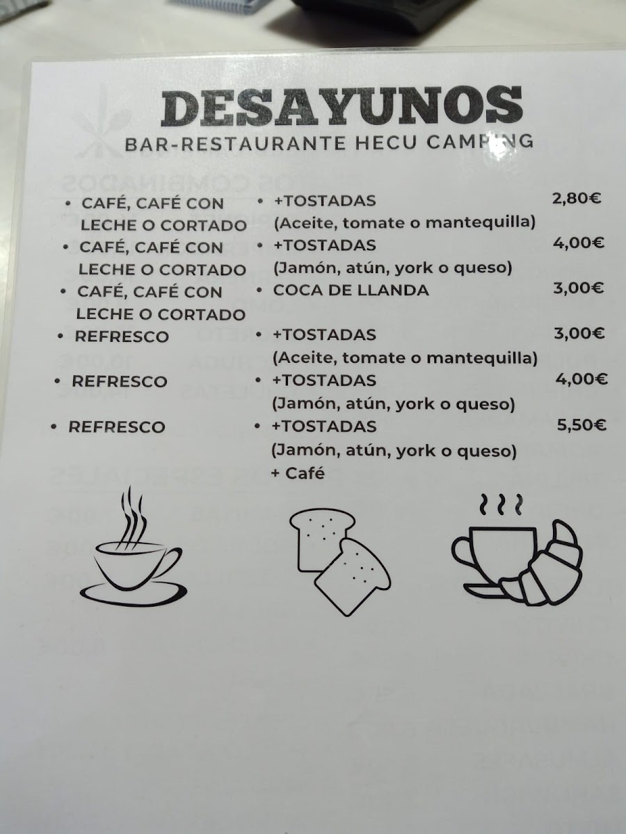 Restaurante Hecu Camping Photo Menu 2