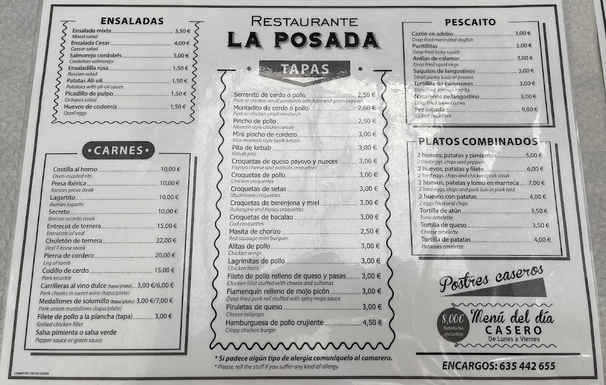 La posada Photo Menu 2