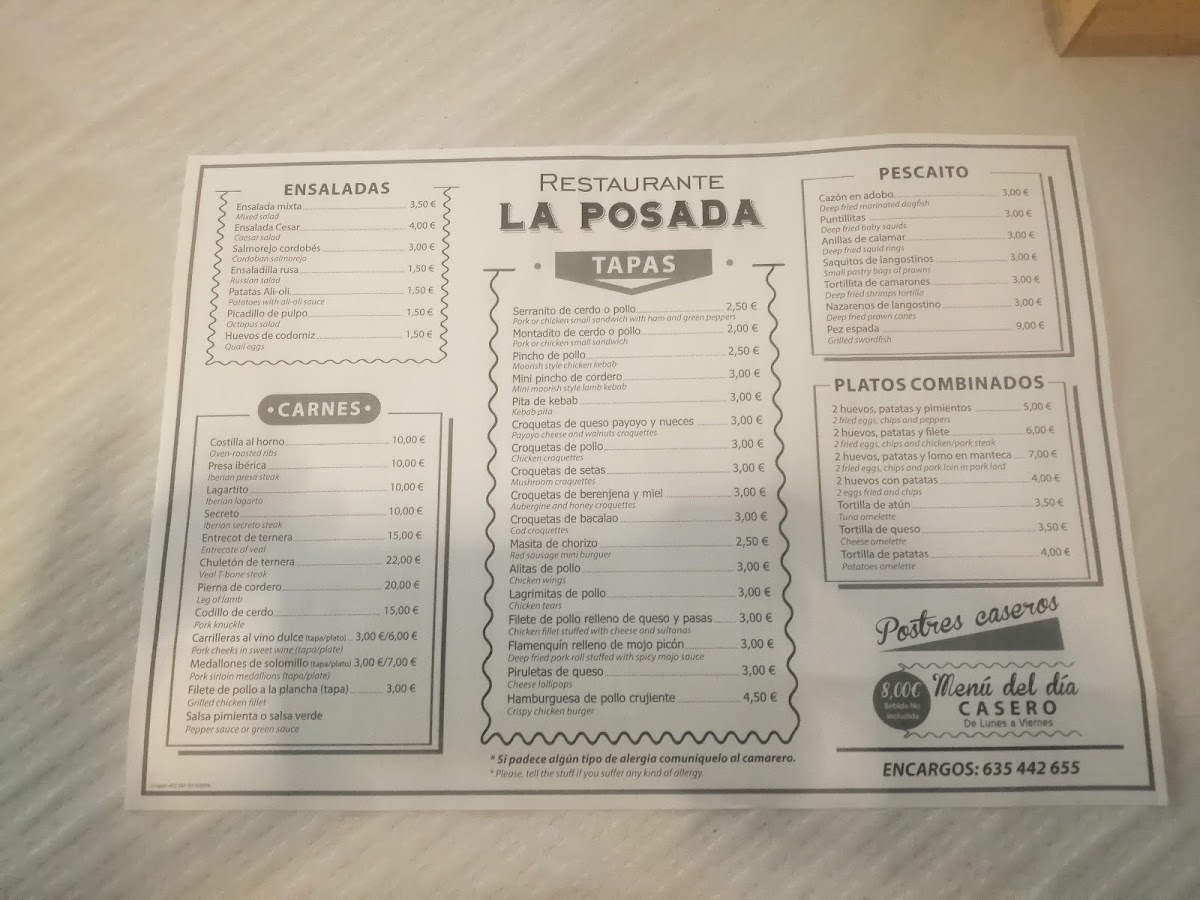 La posada Photo Menu 6