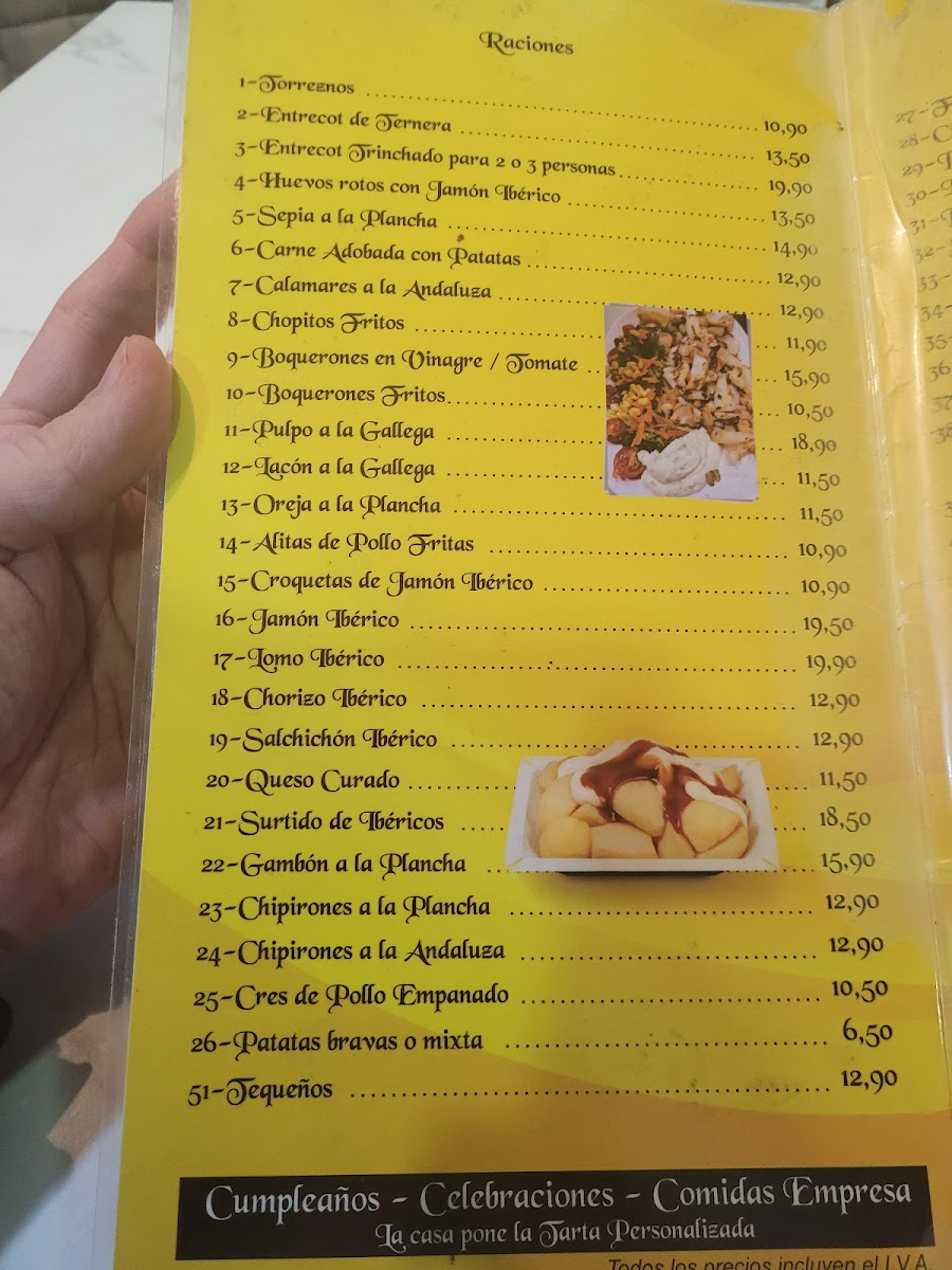 Cafetería Blanco Photo Menu 2
