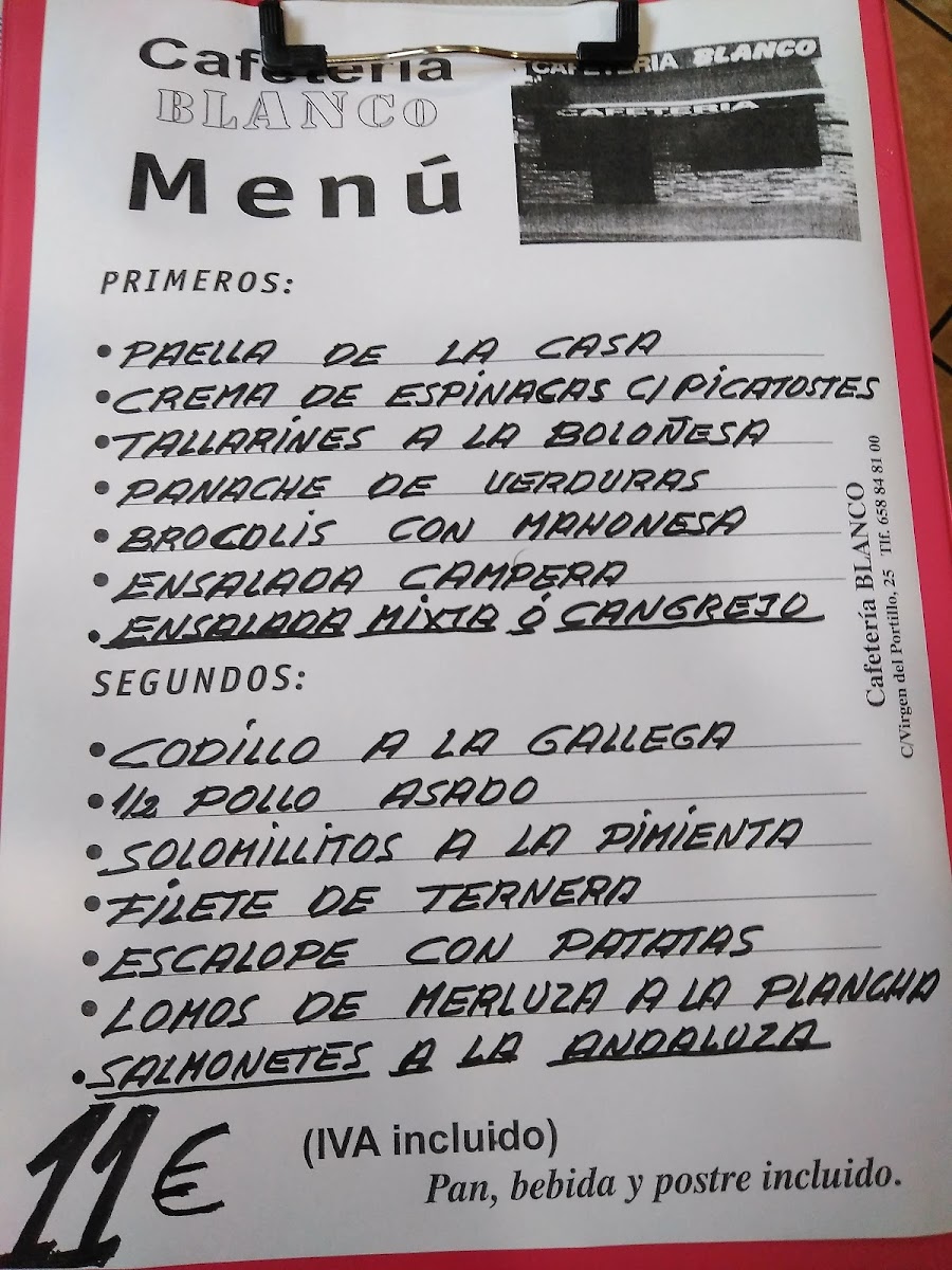 Cafetería Blanco Photo Menu 8