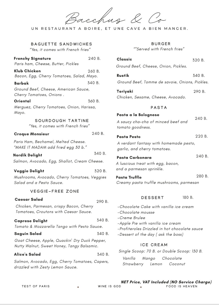 Bacchus & Co. Photo Menu 4