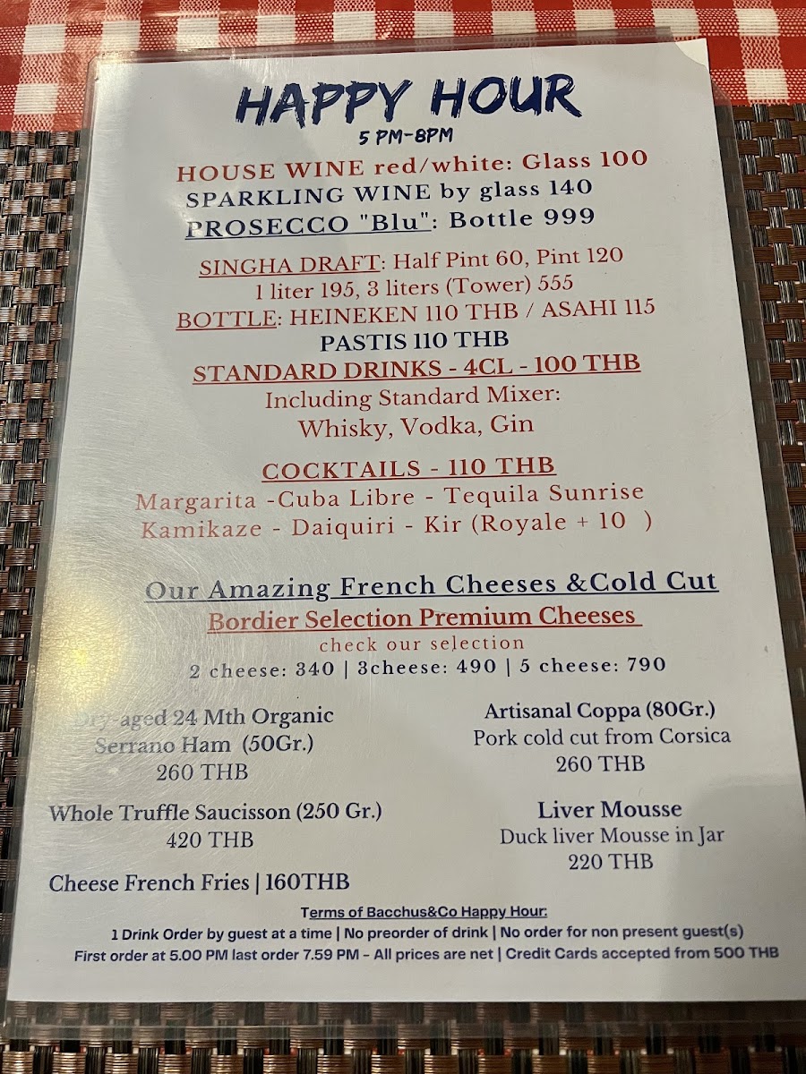 Bacchus & Co. Photo Menu 5