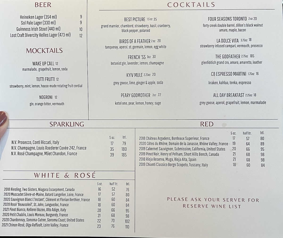 Café Boulud Photo Menu 1