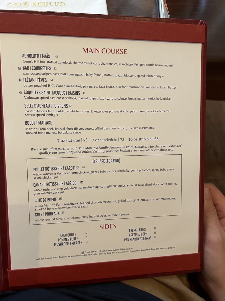 Café Boulud Photo Menu 2