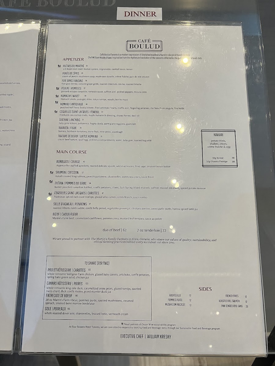 Café Boulud Photo Menu 8