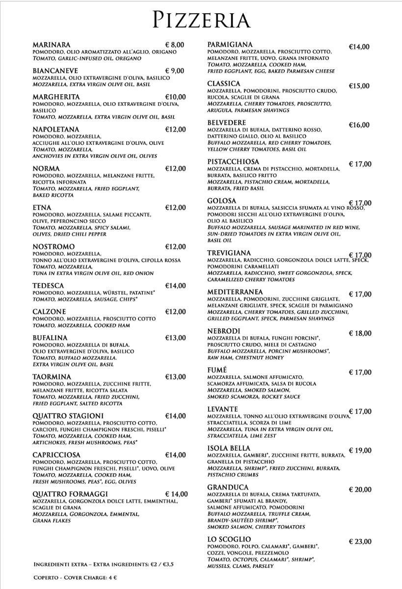 Granduca Restaurant Taormina Photo Menu 3