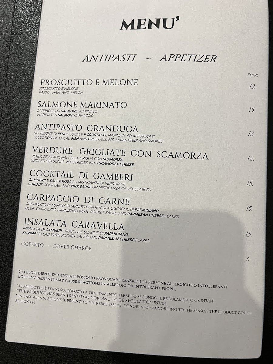 Granduca Restaurant Taormina Photo Menu 5